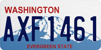WA license plate AXF1461