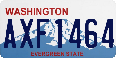 WA license plate AXF1464