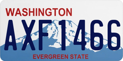 WA license plate AXF1466