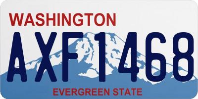 WA license plate AXF1468