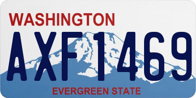 WA license plate AXF1469