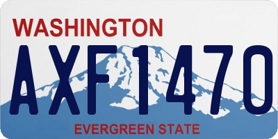WA license plate AXF1470