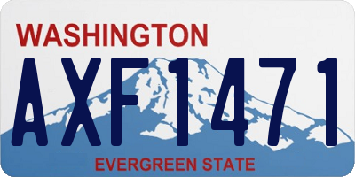 WA license plate AXF1471