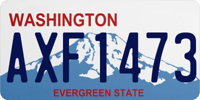 WA license plate AXF1473
