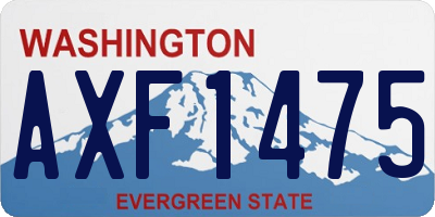 WA license plate AXF1475