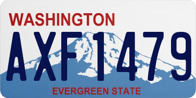 WA license plate AXF1479