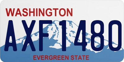 WA license plate AXF1480