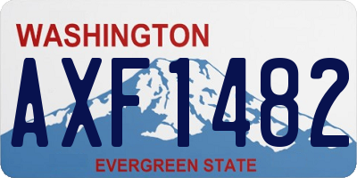 WA license plate AXF1482