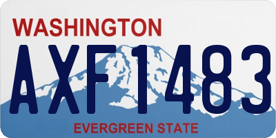 WA license plate AXF1483