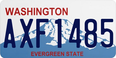 WA license plate AXF1485