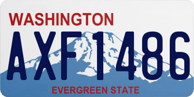 WA license plate AXF1486