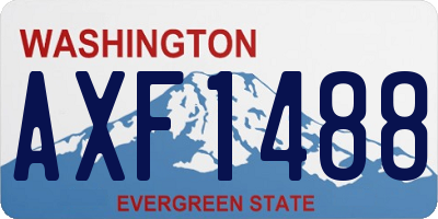 WA license plate AXF1488
