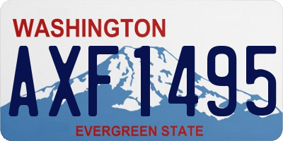 WA license plate AXF1495