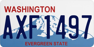 WA license plate AXF1497