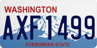 WA license plate AXF1499