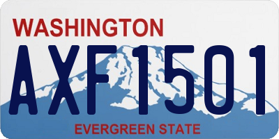 WA license plate AXF1501