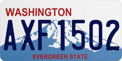 WA license plate AXF1502