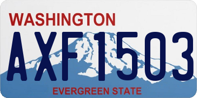 WA license plate AXF1503