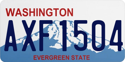 WA license plate AXF1504