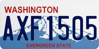 WA license plate AXF1505