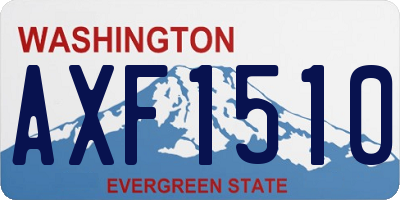 WA license plate AXF1510