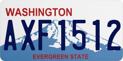 WA license plate AXF1512