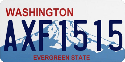 WA license plate AXF1515