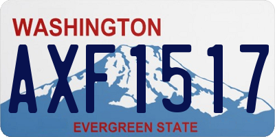 WA license plate AXF1517