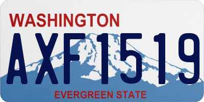 WA license plate AXF1519
