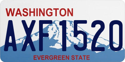 WA license plate AXF1520