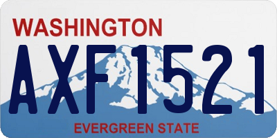 WA license plate AXF1521