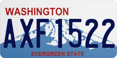 WA license plate AXF1522