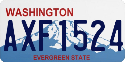 WA license plate AXF1524