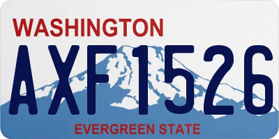 WA license plate AXF1526
