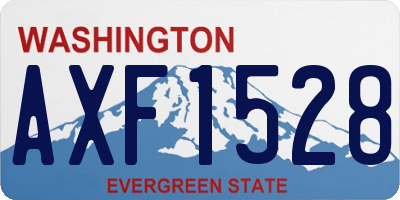 WA license plate AXF1528