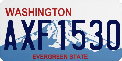 WA license plate AXF1530