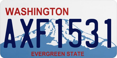 WA license plate AXF1531