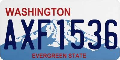 WA license plate AXF1536