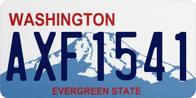 WA license plate AXF1541