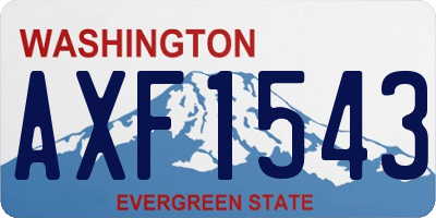 WA license plate AXF1543