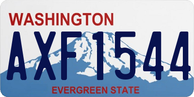 WA license plate AXF1544
