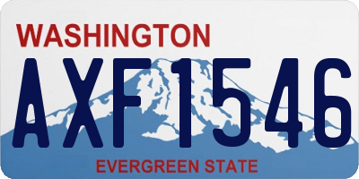 WA license plate AXF1546