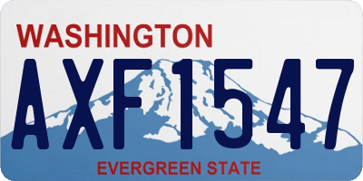 WA license plate AXF1547