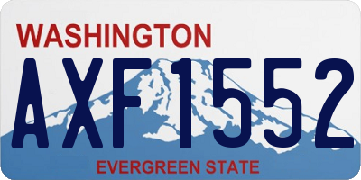 WA license plate AXF1552