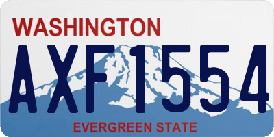 WA license plate AXF1554