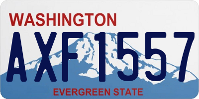WA license plate AXF1557