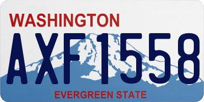 WA license plate AXF1558