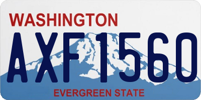 WA license plate AXF1560