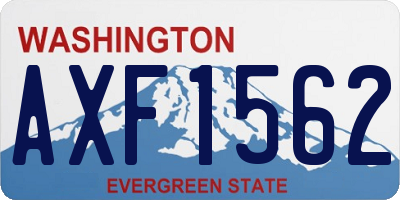 WA license plate AXF1562