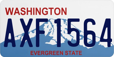 WA license plate AXF1564